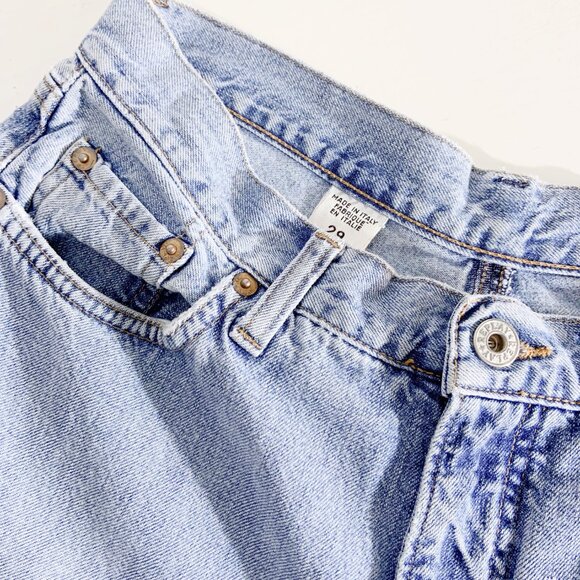 Vintage Y2K Faded Light Wash Low Rise Jeans by REPLAY / Made in Italy / Small - Picture 6 of 11